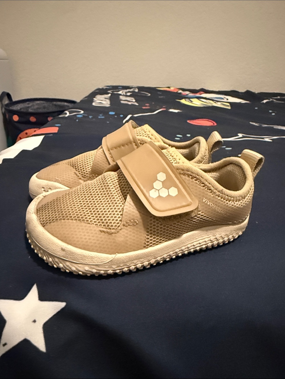 Vivo Barefoot Kids Tan Velcro Mesh Sneakers